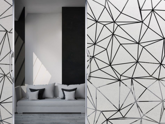 Preview: Milchglasfolie Geometrische Polygone