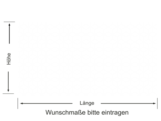 Preview: Milchglasfolie Geometrische Würfel  - Ansicht Farbauswahl und Anleitung zur Größenberechnung