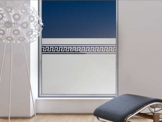 Milchglasfolie Mäanderband