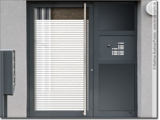 Preview: Glastürfolie mit Streifen 3/0,5 cm