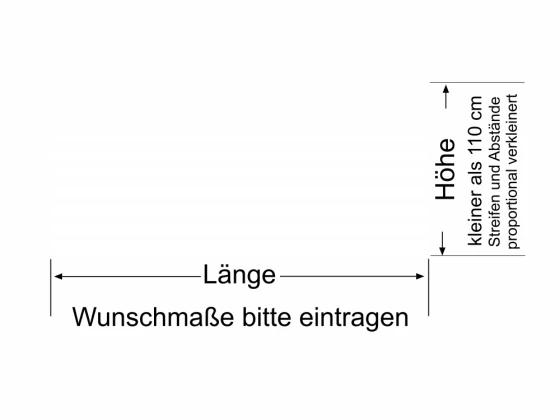 Milchglasfolie Verlauf - Ansicht Farbauswahl und Anleitung zur Größenberechnung