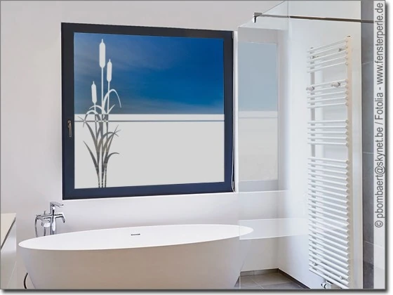 Sichtschutzdekor Milchglasfolie Fensterfolie für Badezimmer Spruch Enten Dusche 