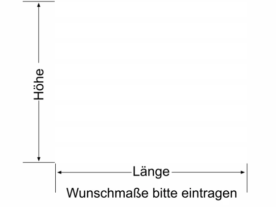 Milchglasfolie Streifen 10/3 - Ansicht Farbauswahl und Anleitung zur Größenberechnung