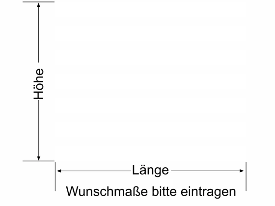 Milchglasfolie Streifen 10/5 - Ansicht Farbauswahl und Anleitung zur Größenberechnung