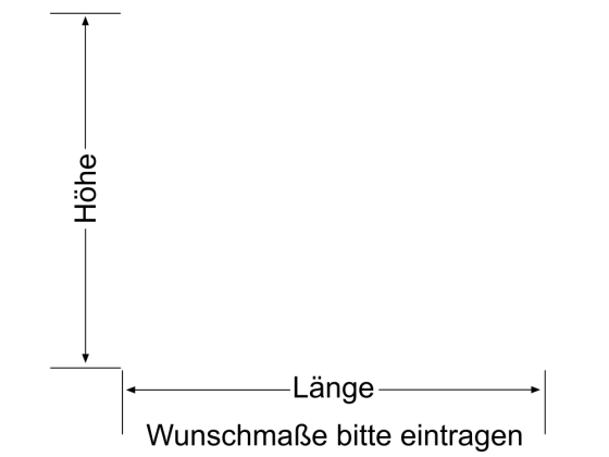 Milchglasfolie Streifen 3/0,5 cm - Ansicht Farbauswahl und Anleitung zur Größenberechnung