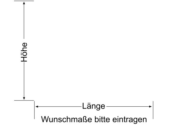 Milchglasfolie Streifen 5/3  - Ansicht Farbauswahl und Anleitung zur Größenberechnung