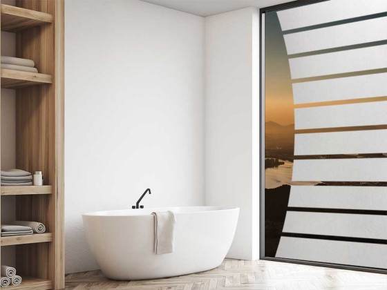 Preview: Milchglasfolie Streifen Linienharmonie