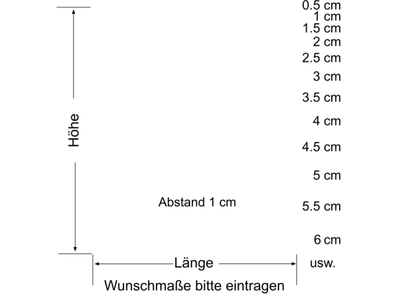 Preview: Milchglasfolie Streifen Verlauf Preview: Milchglasfolie Streifen Verlauf - Ansicht Farbauswahl und Anleitung zur Größenberechnung