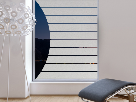 Preview: Milchglasfolie Streifenbogen