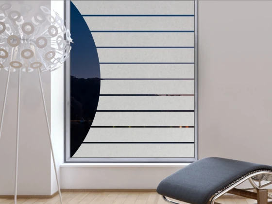 Milchglasfolie Streifenbogen