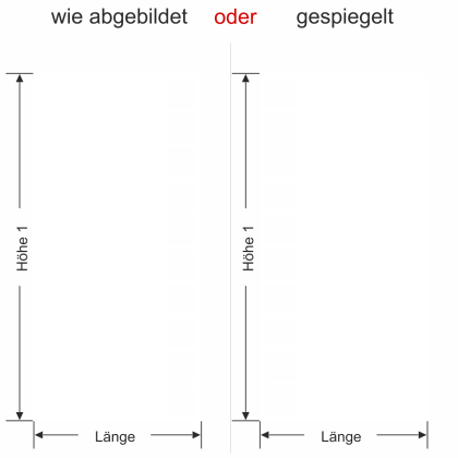Preview: Milchglasfolie Viereck - Ansicht Farbauswahl und Anleitung zur Größenberechnung