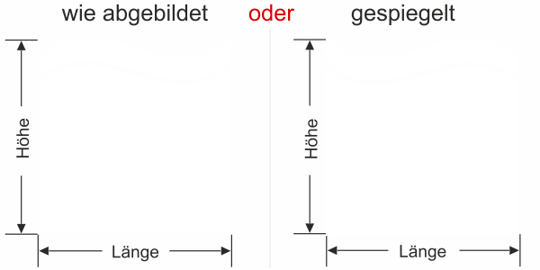 Preview: Milchglasfolie Welle mit Streifen - Ansicht Farbauswahl, Ausrichtung und Anleitung zur Größenberechnung