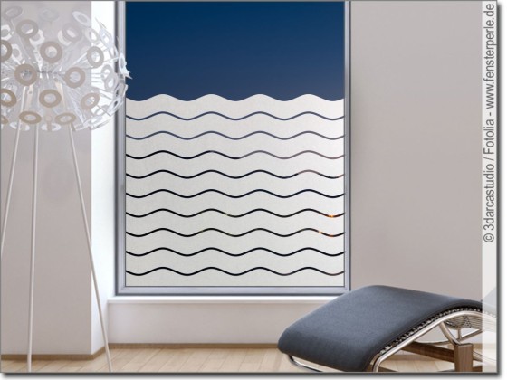 Preview: Fenster Milchglasfolie Wellen 10/1 cm Preview: Fenster Milchglasfolie Wellen 10/1 cm