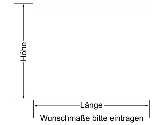 Milchglasfolie Wellen 5/1 - Ansicht Farbauswahl und Anleitung zur Größenberechnung