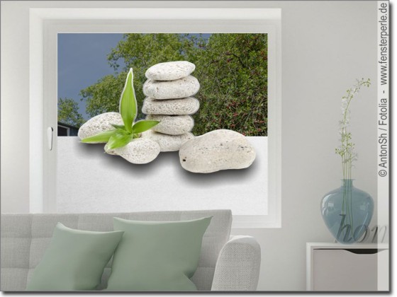 Preview: Milchglasfolie Wellnesssteine Preview: Milchglasfolie Wellnesssteine
