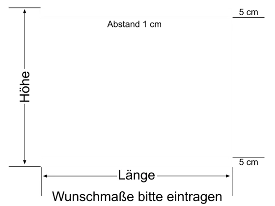 Milchglasfolie zwei Streifen