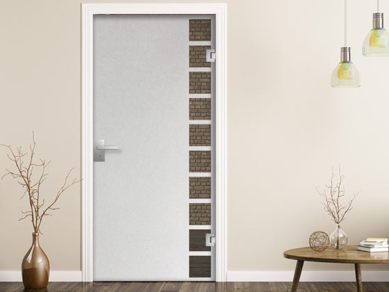 Preview: Milchglasfolie Viereck auf Zimmertür