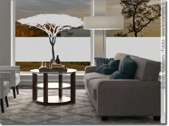 Preview: Sichtschutzfolie Baum der Savanne Preview: Sichtschutzfolie Baum der Savanne