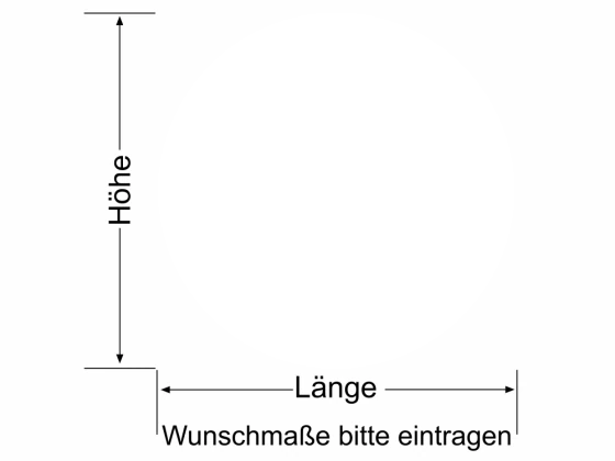 Runde Sichtschutzfolie Gewerbe - Ansicht Farbauswahl und Anleitung zur Größenberechnung