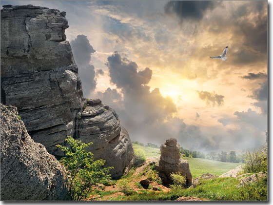Preview: Glasprint Berg Blick Preview: Glasprint Berg Blick