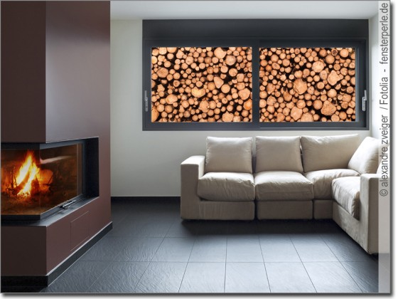 Preview: Selbstklebende Folie für Glas in Holzoptik