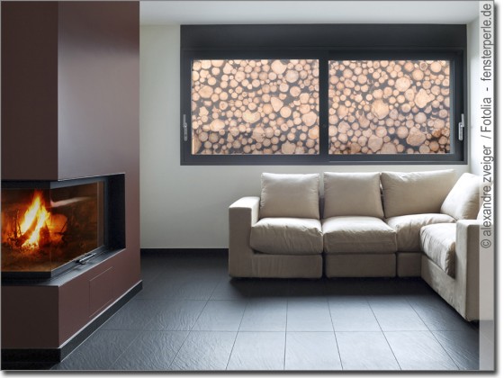 Preview: Selbstklebende Folie für Glas in Holzoptik