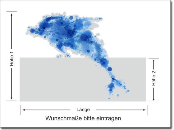 Preview: Sichtschutz Milchglasfolie Delphin
