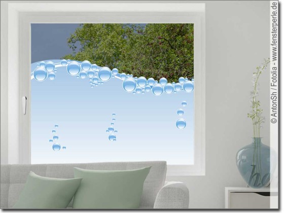 Preview: Sichtschutz Milchglasfolie Wasserperlen Preview: Sichtschutz Milchglasfolie Wasserperlen
