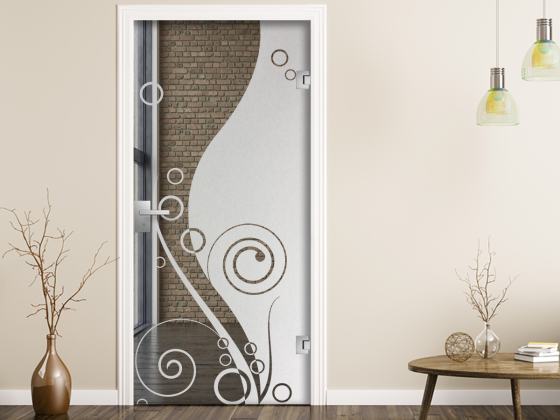 Preview: Blickdichte Glasfolie Glasornament Modern