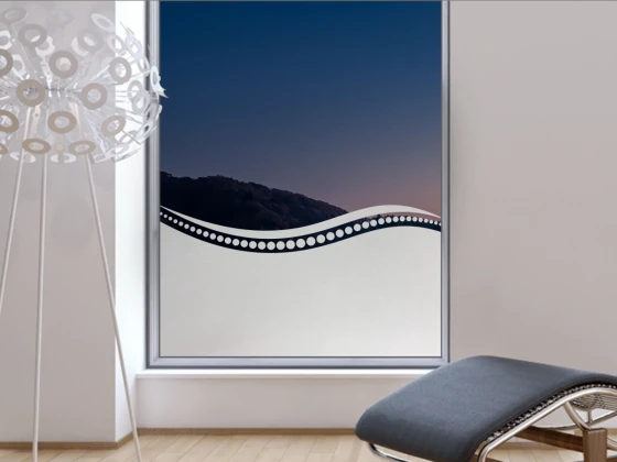Sichtschutz Modernes Wellen Design - Blickdichte Glasfolie in moderner Optik