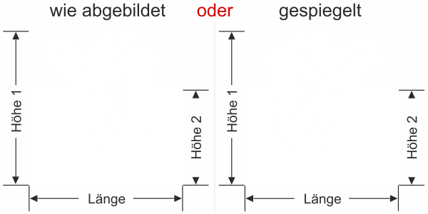 Preview: Sichtschutz für Praxis - Ansicht Ausrichtung mit Farbauswahl Vorschlag 1