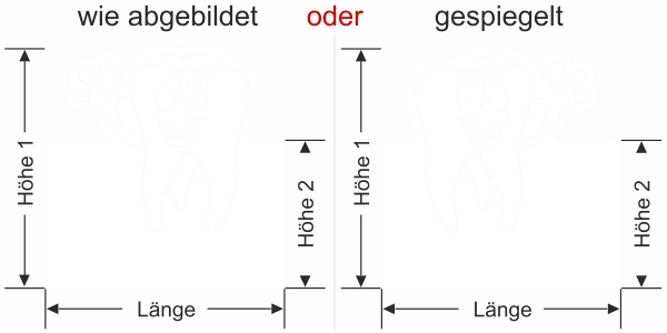Sichtschutz für Praxis - Ansicht Ausrichtung mit Farbauswahl Vorschlag 1