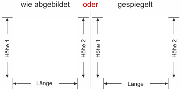 Preview: Sichtschutz für Praxis - Ansicht Ausrichtung mit Farbauswahl Vorschlag 2