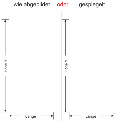 Preview: Sichtschutzfolie Blätterzweig - Ansicht Farbauswahl
