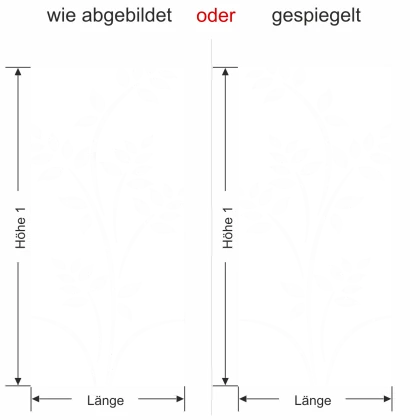 Sichtschutzfolie Blätterzweig - Ansicht Farbauswahl