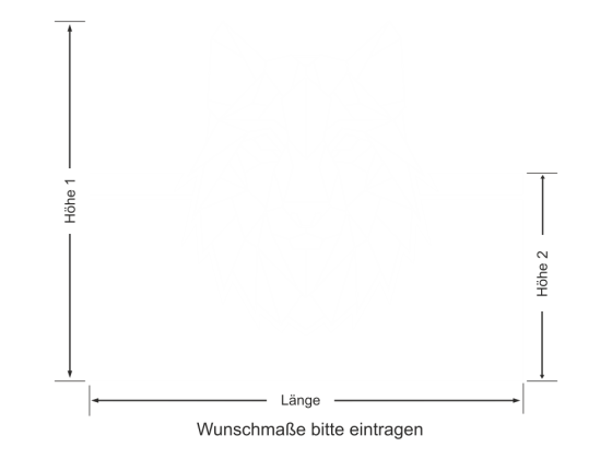 Preview: Sichtschutzfolie Polygon Wolf
