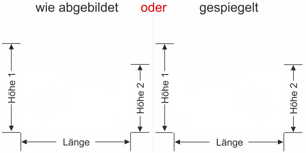 Preview: Sichtschutzfolie Gewerbe Coffee - Ansicht Ausrichtung mit Farbauswahl
