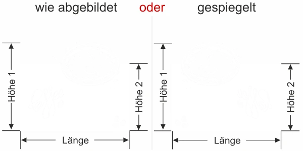 Sichtschutzfolie Gewerbe Coffee - Ansicht Ausrichtung mit Farbauswahl