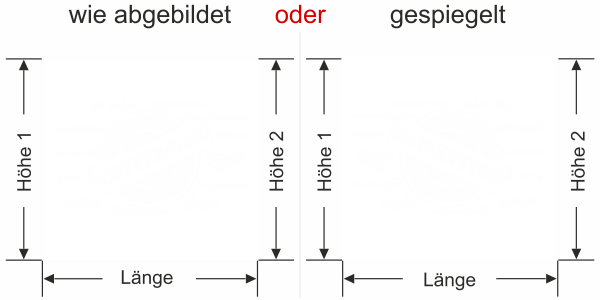 Preview: Sichtschutzfolie Gewerbe Coffee Bar - Ansicht Ausrichtung mit Farbauswahl