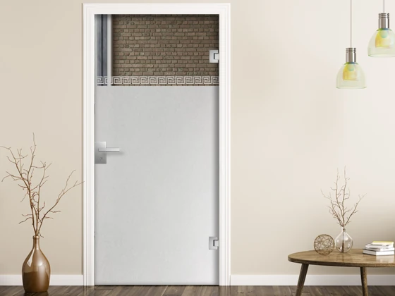 Sichtschutzfolie Gewerbe Griechische Bordüre auf Glastür