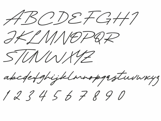 Sichtschutzfolie Gewerbe Kosmetikstudio - Ansicht Alphabet 2.Zeile