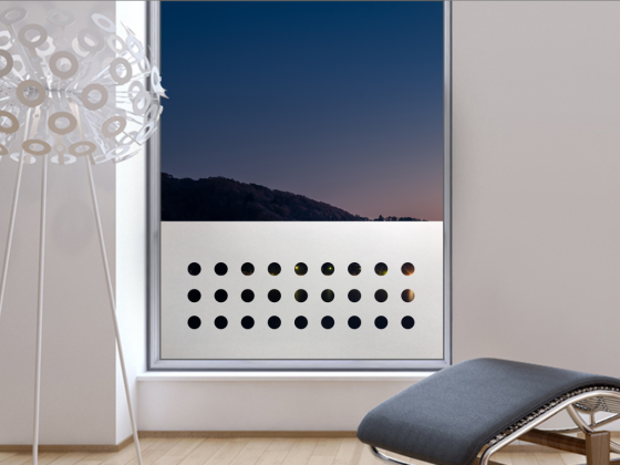 Preview: Sichtschutzfolie Gewerbe Kreise auf Fenster