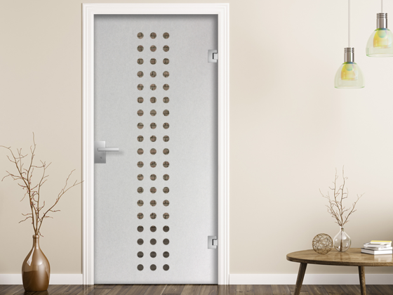 Preview: Sichtschutzfolie Gewerbe Kreise auf Glastür