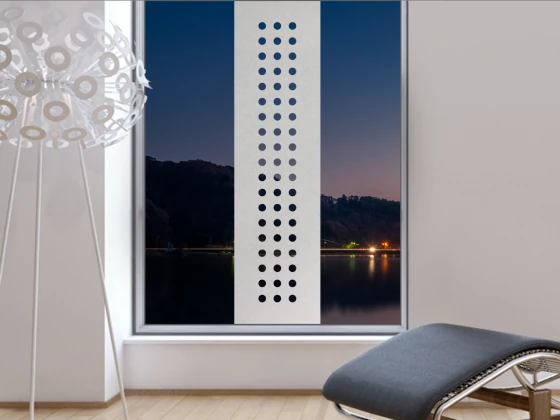 Sichtschutzfolie Gewerbe Kreise auf Fenster