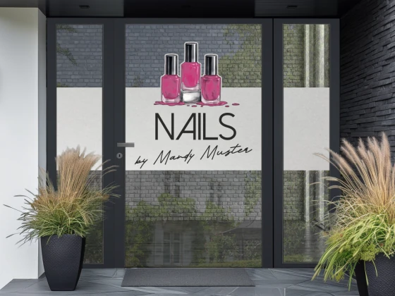 Sichtschutzfolie Gewerbe Kosmetikstudio