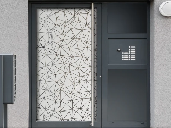 Sichtschutzfolie Gewerbe Polygone