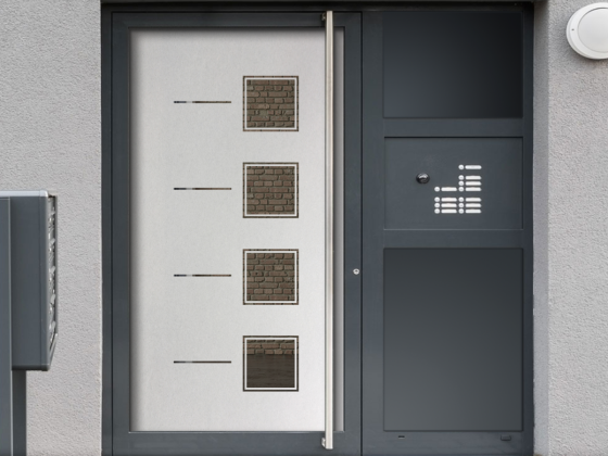 Preview: Sichtschutzfolie Gewerbe Quadratdesign