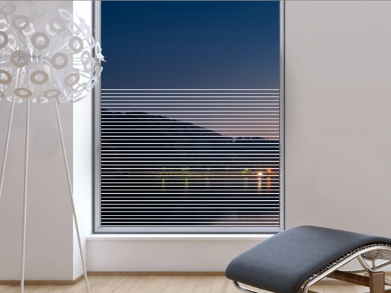 Sichtschutzfolie Gewerbe Streifen 1/2