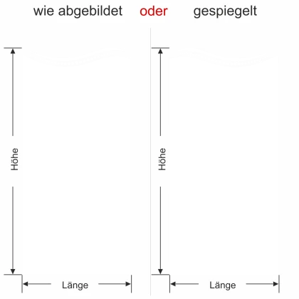 Sichtschutzfolie Gewerbe Welle Punktverlauf - Ansicht Farbauswahl, Ausrichtung und Anleitung zur Größenberechnung
