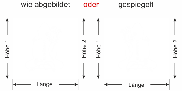 Preview: Sichtschutzfolie Gewerbe Wellness Buddha - Ansicht Ausrichtung mit Farbauswahl